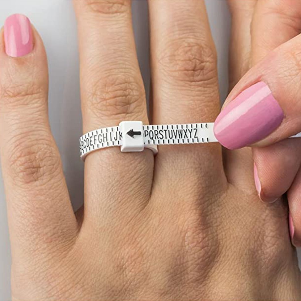 Size Ring Sizer Measure Finger Size Plastic Finger Sizing Measurement Belt