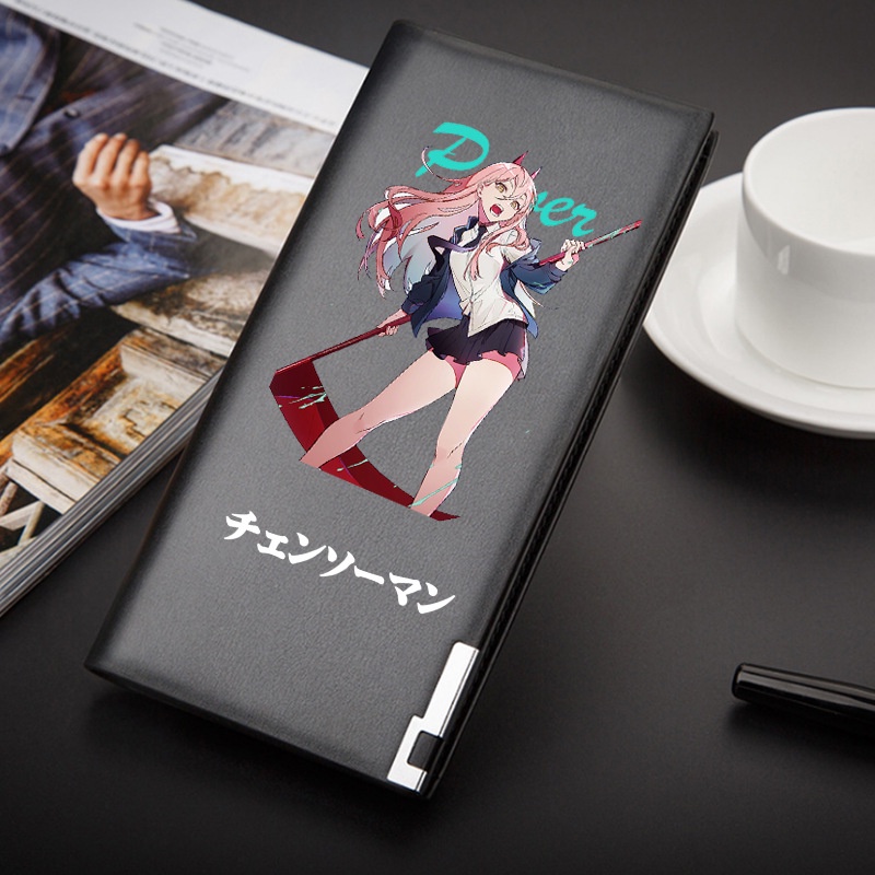 Sbh Ví Da pu Dáng Dài Sức Chứa Lớn Có Nhiều Ngăn Đựng Thẻ In Hình anime chainsaw man Thời Trang Cho Học Sinh shb