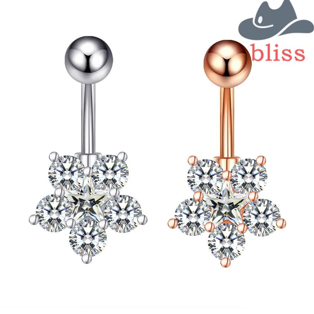 Khuyên Rốn Bằng Thép Không Gỉ Hình Trái Tim Đơn Giản Phong Cách Hip Hop|Khuyên Rốn Đính Đá Zircon Thời Trang