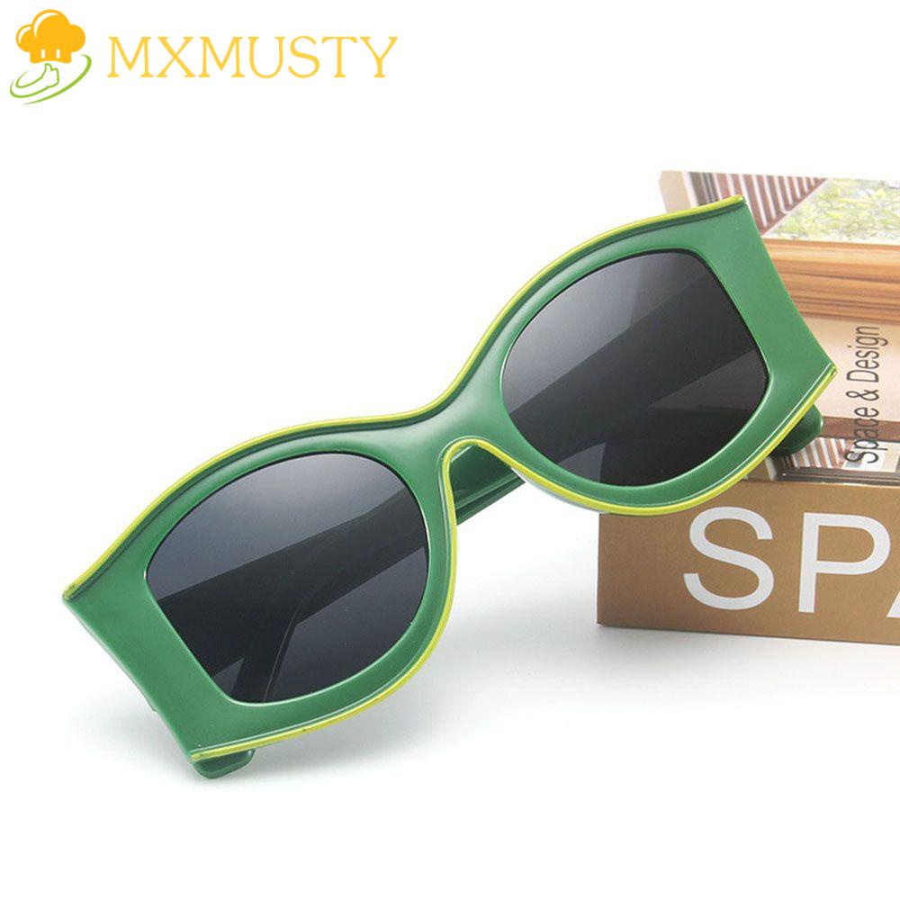 Kính Mát Gọng Hình Học Lớn Màu Sắc Tương Phản Phong Cách Hàn Quốc Thời Trang Cho Nữ