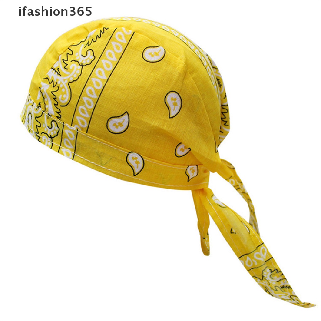 Mũ Trùm Đầu Kiêm Khăn Choàng Cổ Bằng Cotton In Họa Tiết Durag Thời Trang Cho Nam Và Nữ ifashion365