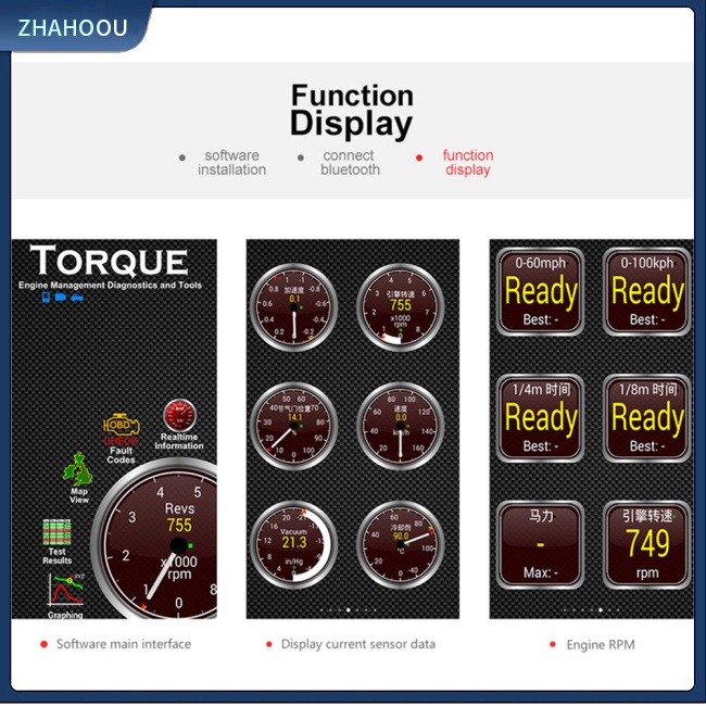 ☃Phụ Kiện Trang Trí Nhà Cửa Độc Đáo Sáng Tạo☃ Thiết Bị Chẩn Đoán Lỗi ELM327 Bluetooth V2.1 OBD2 Chuyên Dụng Cho Xe Hơi