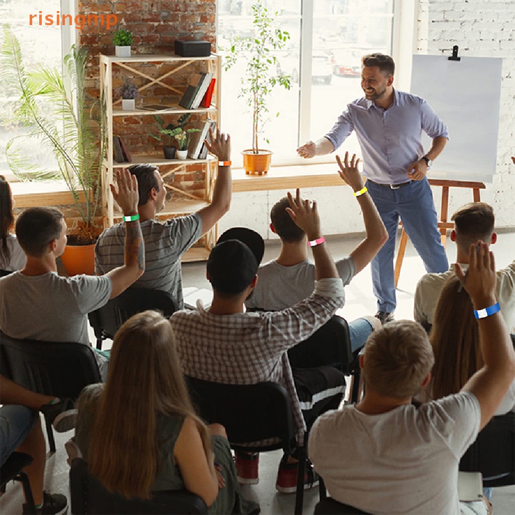 [risingmp] Set 100 Vòng Tay Giấy Tổng Hợp In Họa Tiết Trang Trí Tiệc