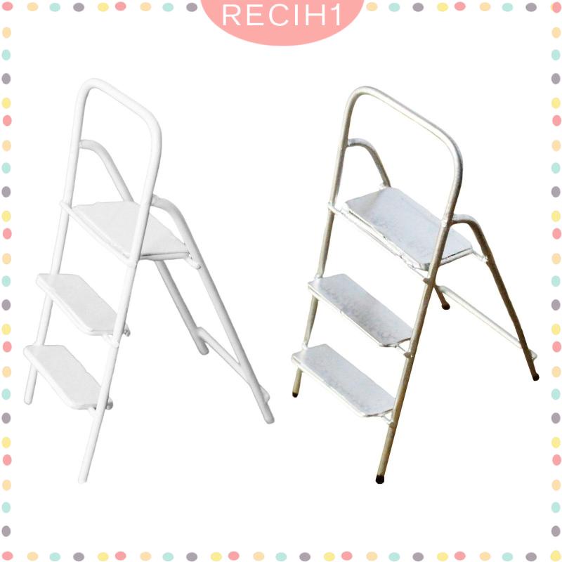 Thang Leo 3 Bậc Mini 1: 12 Dùng Để Trang Trí Vườn Nhà Búp Bê Tỉ Lệ 1: 12