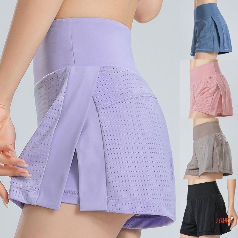 Xiangbao Quần Short Thể Thao Lưng Cao Có Túi Lót Vải Comfo Cho Nữ