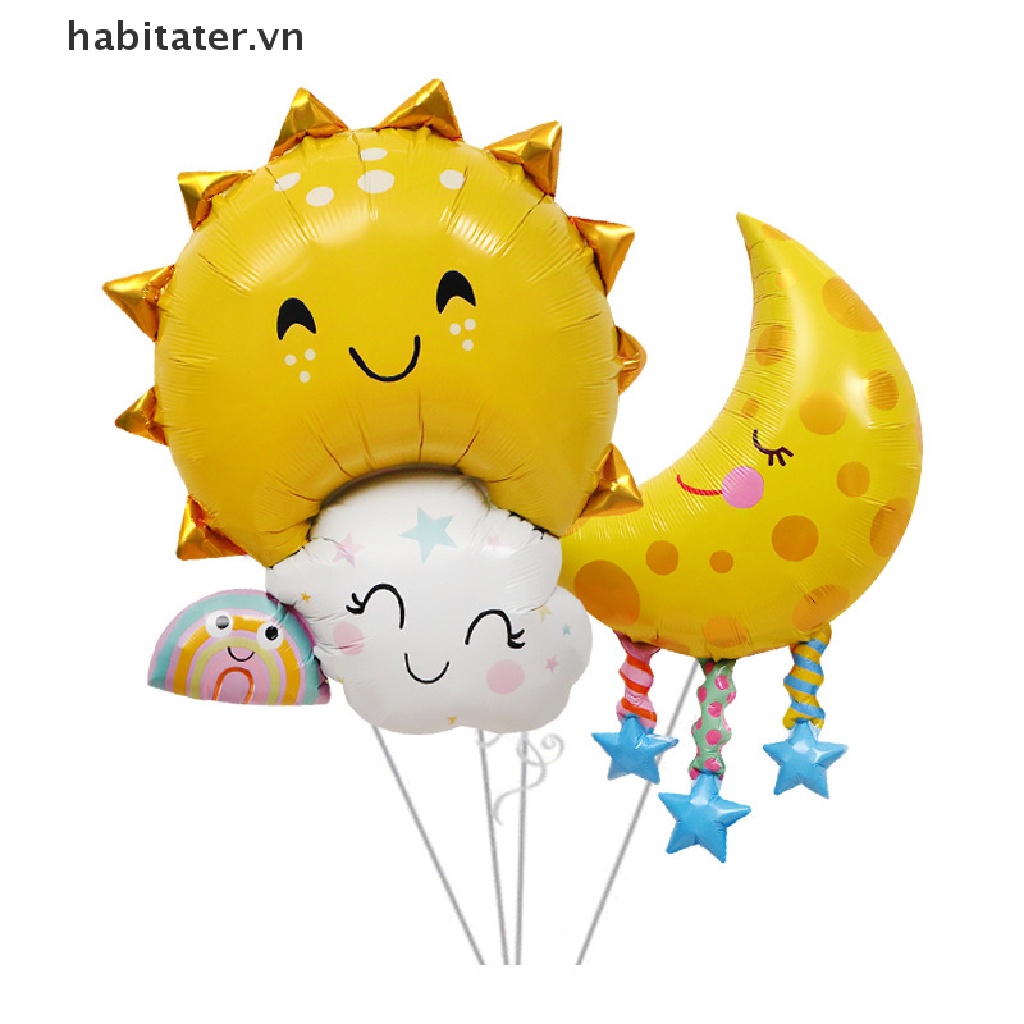 Bong Bóng Lá Nhôm Hình Đám Mây Mưa Mặt Trời Lớn Trang Trí Tiệc Cưới / Sinh Nhật