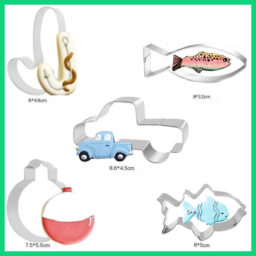 Khuôn Làm Bánh Quy Bằng Thép Không Gỉ Siêu Bền Chống Trầy Xước Họa Tiết Hoạt Hình Dễ Thương DIY