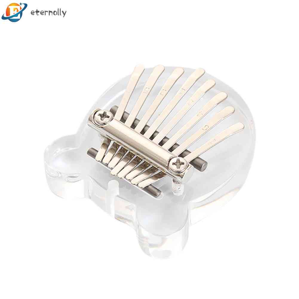 Đàn Kalimba Mini 8 Tông Bằng Acrylic Dễ Thương Dùng Làm Quà Tặng Giáng Sinh