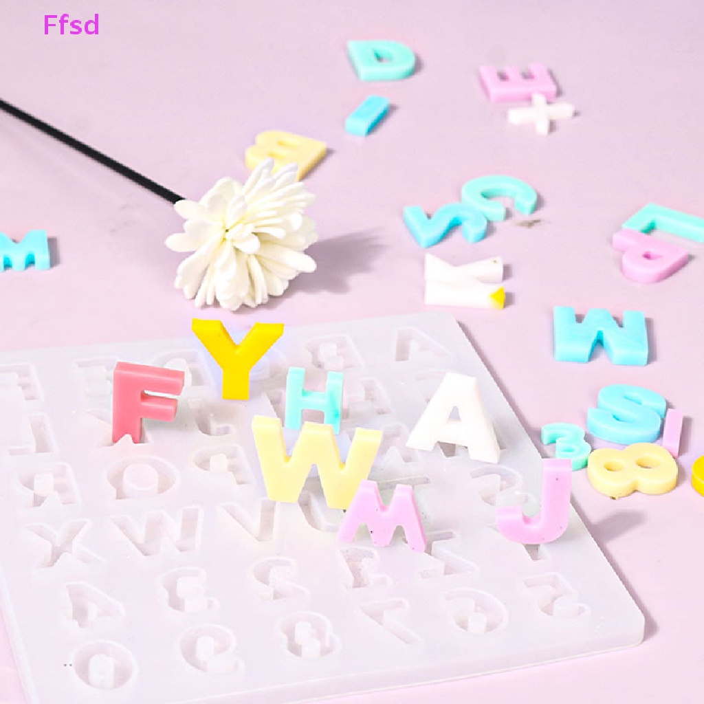 {Ffsd} Khuôn Silicon Làm Móc Khóa / Trang Sức Hình Chữ Cái A Đến Z DIY