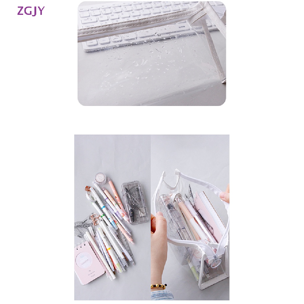 Túi Đựng Bút Bằng PVC Trong Suốt Chống Thấm Nước Dễ Thương Mới