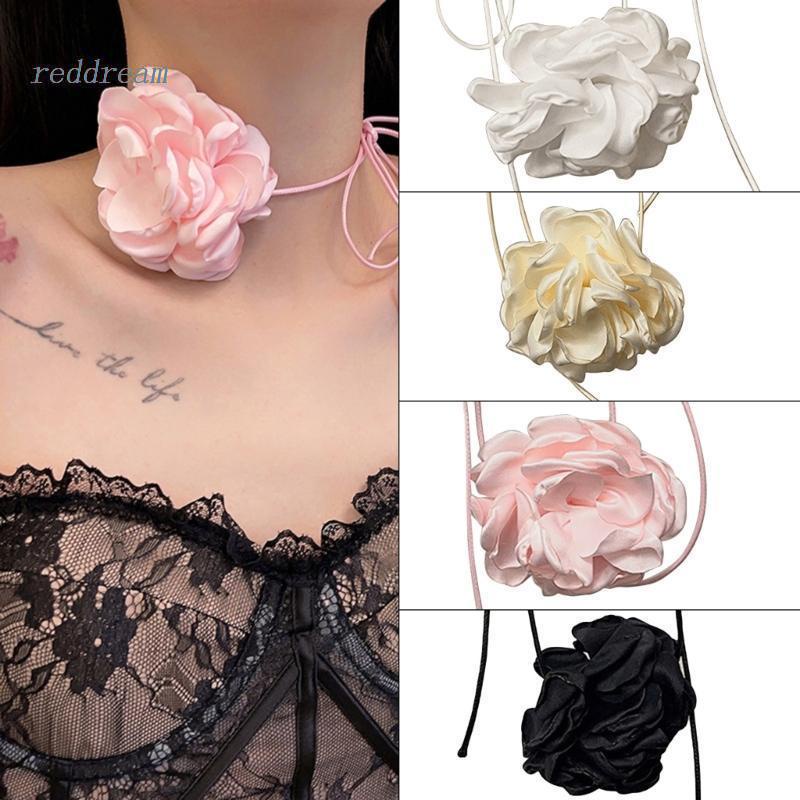 Vòng Cổ Choker Vải Ren Hoa Mềm Mại Thời Trang Đám Cưới Dành Cho Nữ