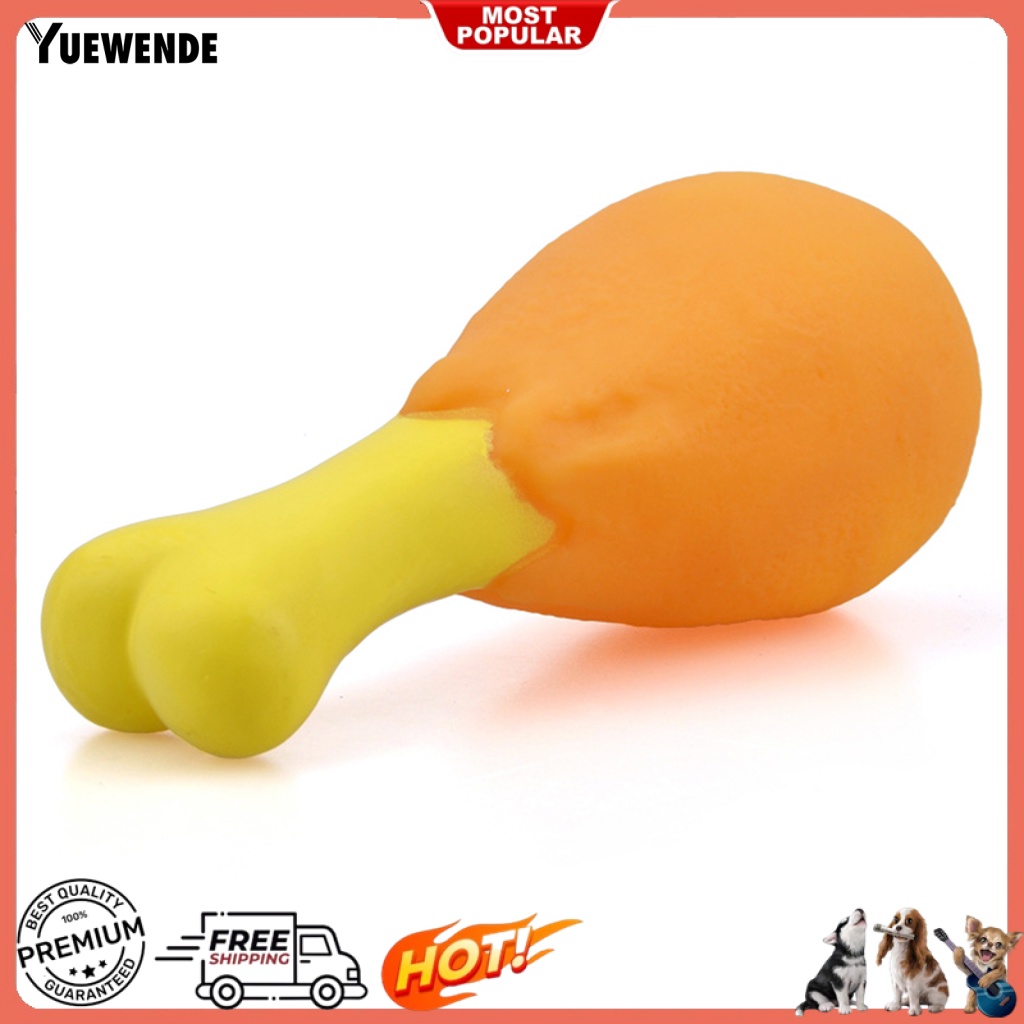 Đồ Chơi Hình Đùi Gà Bằng Cao Su PVC Cho Thú Cưng Gặm Răng