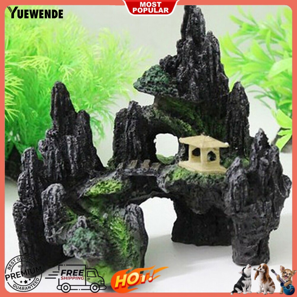 Hòn Non Bộ Bằng Nhựa Không Phai Màu Trang Trí Bể Cá