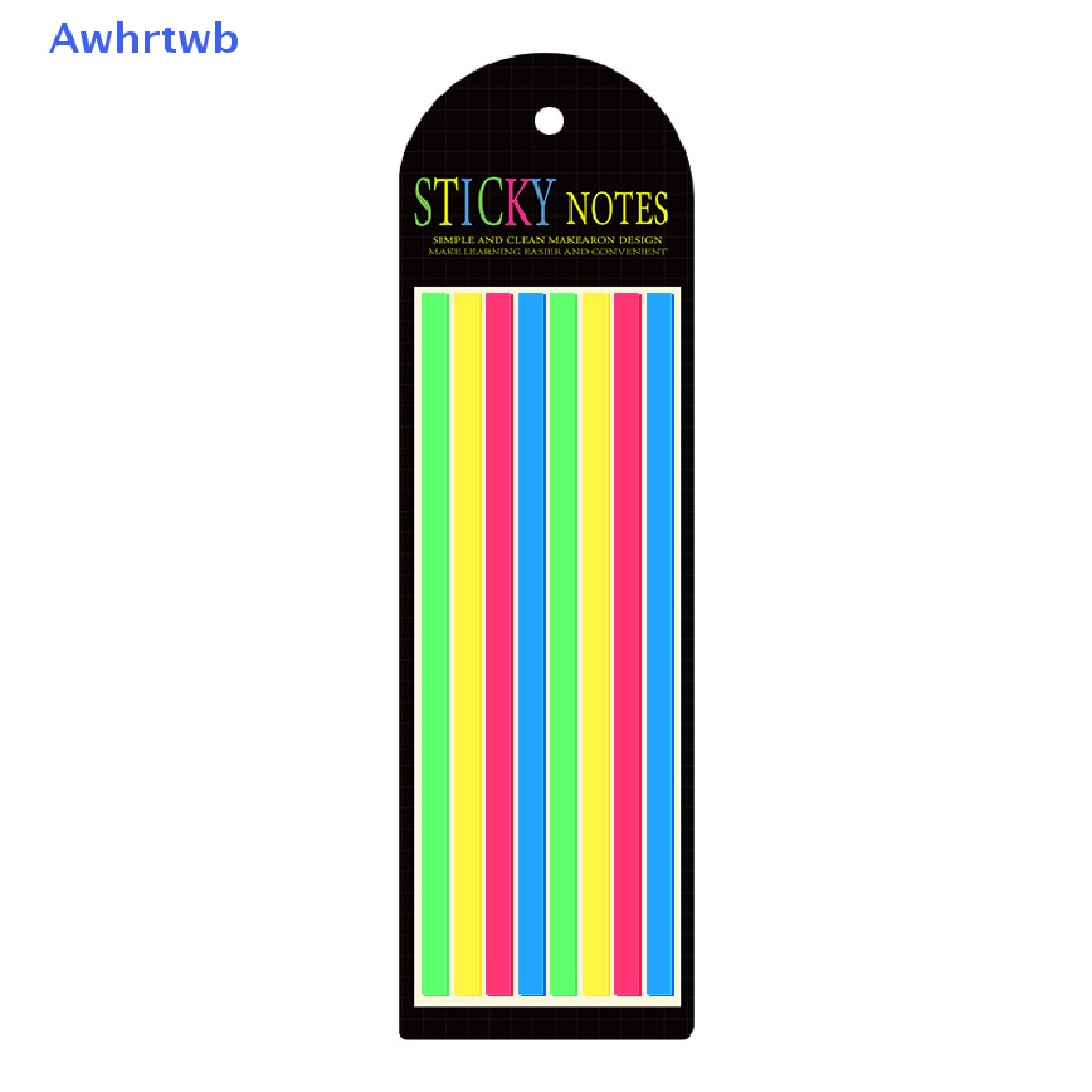 Awhrtwb Nhãn Dán Ghi Chú Màu Macaron Trong Suốt Dạ Quang Cho Văn Phòng Trường Học Mới