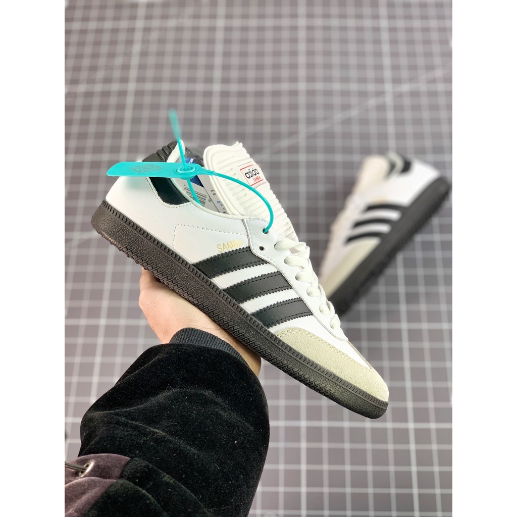 Giày Thể Thao adidas Samba VEGAN Màu Đen / Xám / Trắng Cao Cấp Thời Trang 772109 36-45
