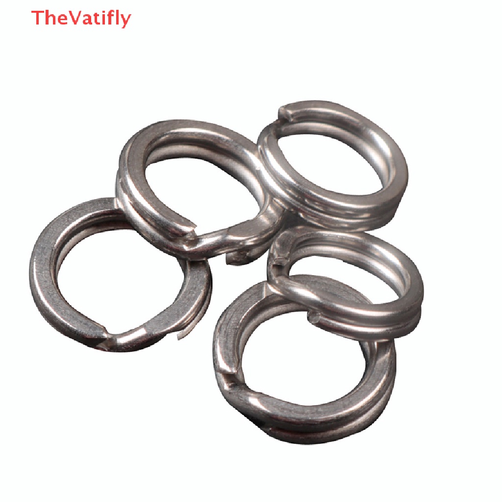 Set 100 Vòng Thép Không Gỉ Cứng 2.5-8MM Gắn Mồi Câu Cá Chuyên Dụng