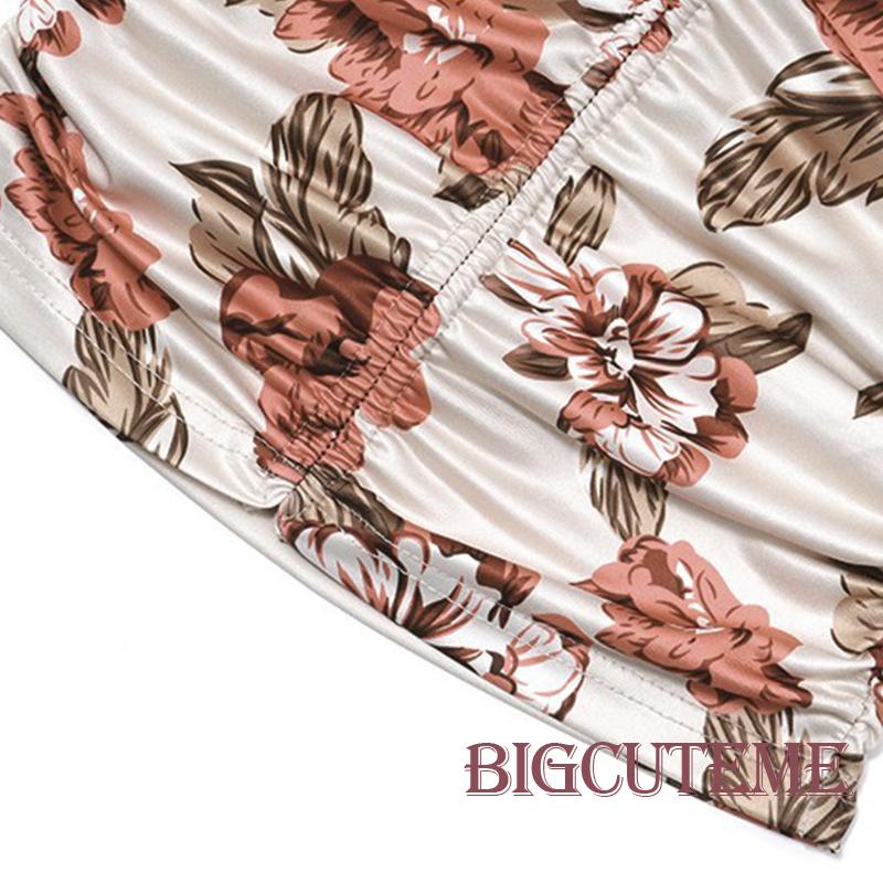 Áo Ống Ôm Sát Nách Hở Lưng In Họa Tiết Hoa Thời Trang Mùa Hè Cho Nữ