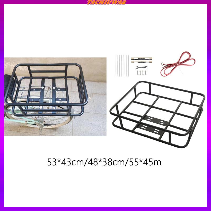 [Tachiuwa2] Giỏ Đựng Hành Lý Có Dây Đeo Phía Sau Xe Đạp Bằng Sắt