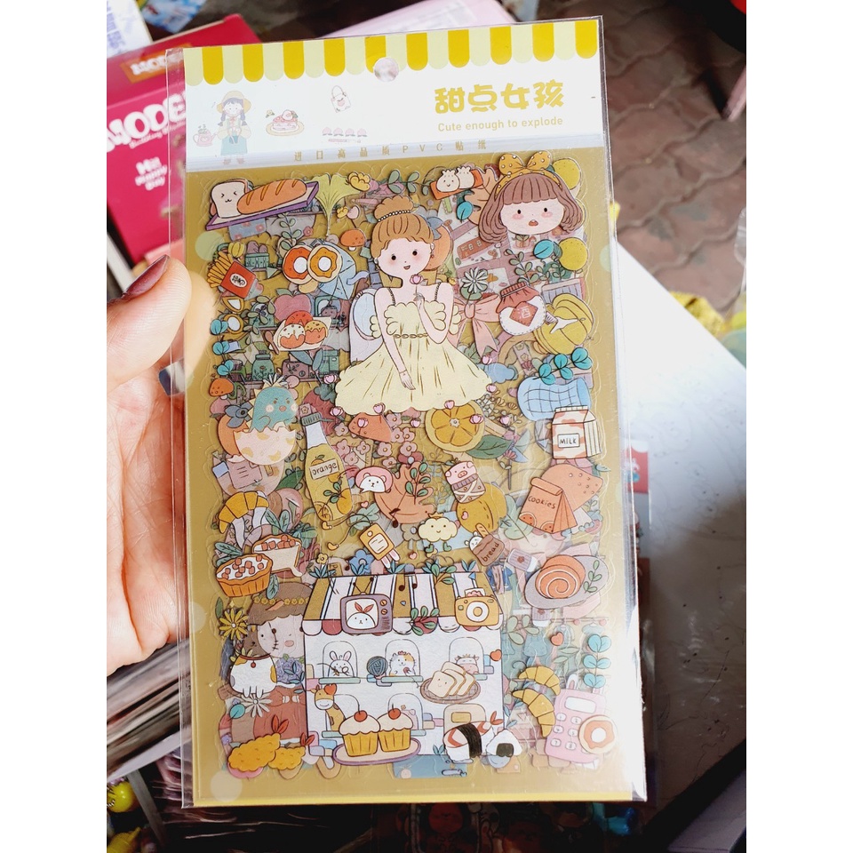 Hình Dán Set 6 Tấm Sticker Dán Trang Trí Đáng Yêu Cho Bé DCTE