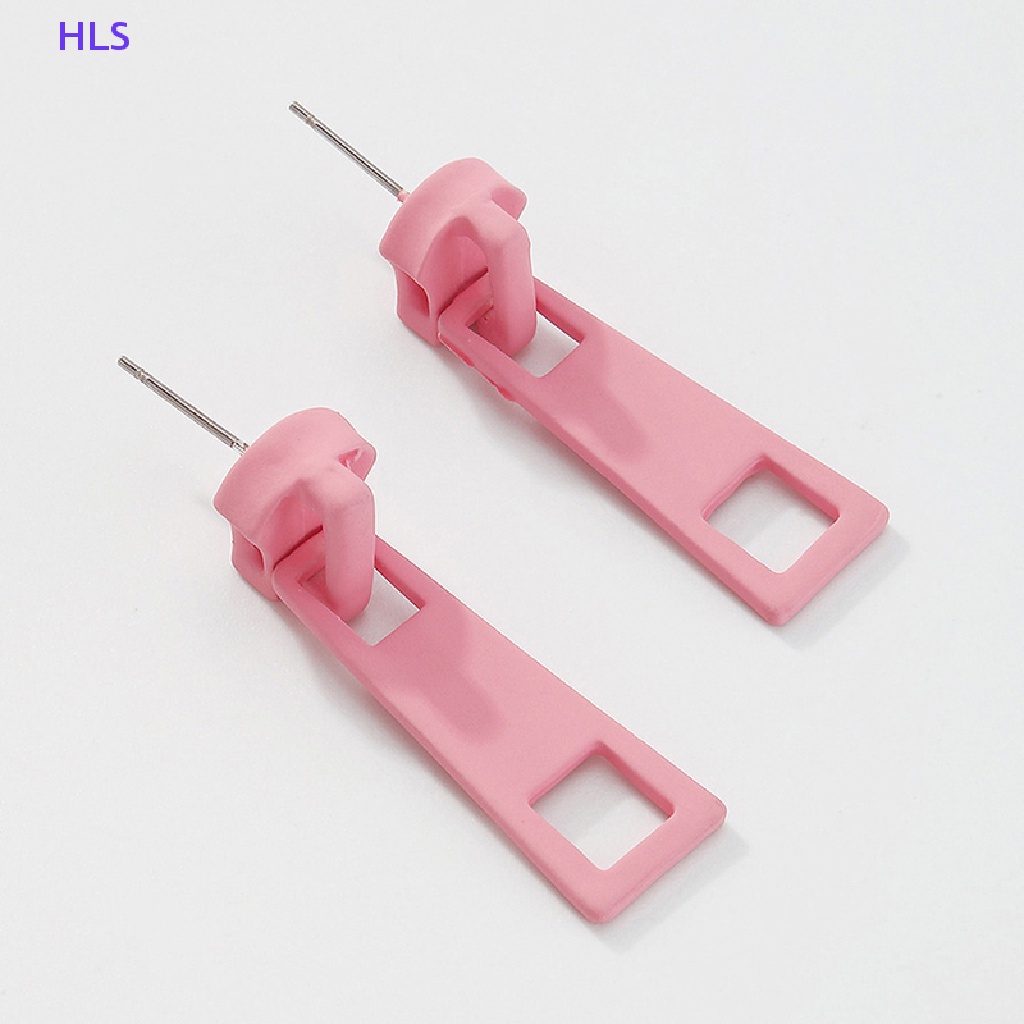 Khuyên Tai Hình Học Có Khóa Kéo Cá Tính Thời Trang Cho Nữ