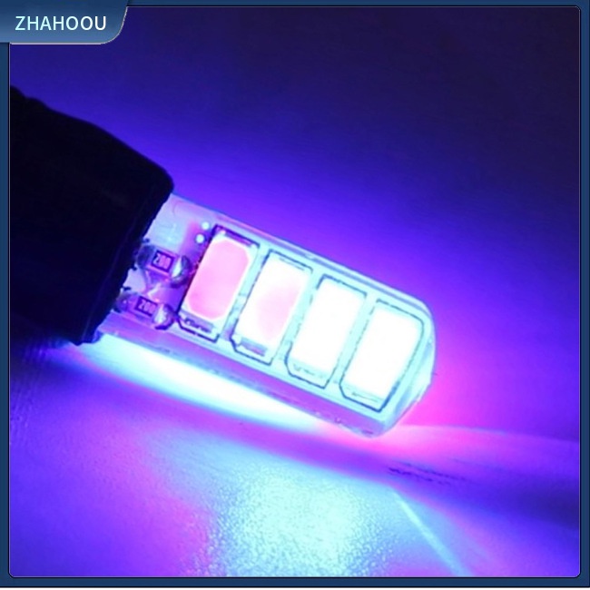 ☃Phụ Kiện Trang Trí Nhà Cửa Kiểu Dáng Dễ Thương Xinh Xắn☃ Bóng Đèn Led T10 5630 8smd Hai Màu Bằng Silicone Cho Xe Hơi