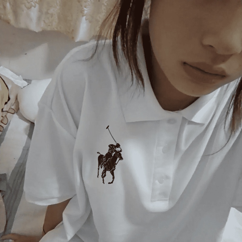 Chất Lượng Cao Rapph_Lauren Áo Thun polo Cotton Tay Ngắn Màu Trơn Vừa Vặn Thoải Mái Cho unisex