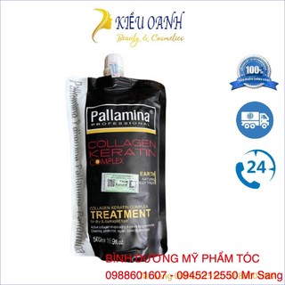 Hấp dầu phục hồi tóc hư tổn Pallamina Collagen Keratin Complex 500ml NEW ( dạng túi) (2026)