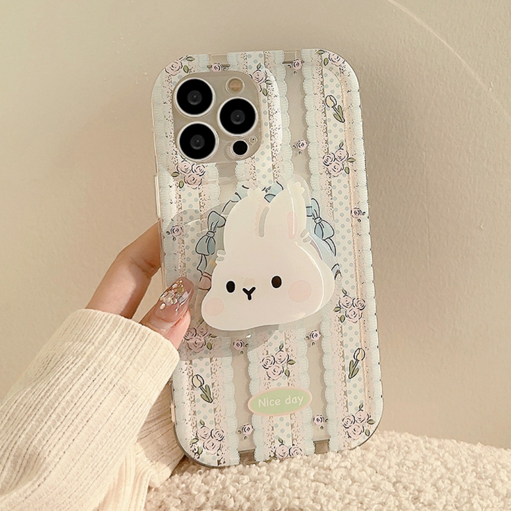 Ốp Điện Thoại TPU Dẻo Họa Tiết Hoa / Thỏ Thời Trang Chống Bụi Bẩn / Sốc Cho IPhone 11 12 13 14 Pro Max
