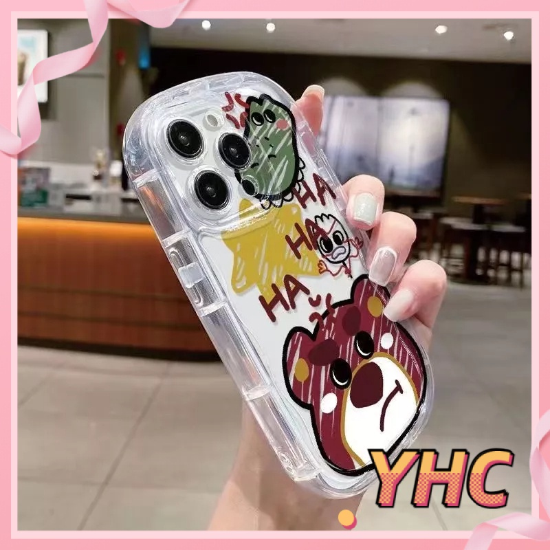 Ốp lưng iphone Quái vật quái vật dâu tây gấu đệm không khí vỏ xà phòng áp dụng Cho iPhone 6 / 6S / 6splus / se / 7 / 7plus / 8 / 8plus / X / xs / xsmax / 11 / 12 / 13 / 14/pro max-402