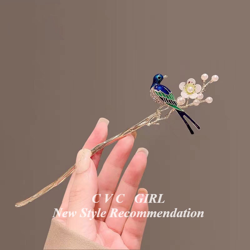 Trâm Cài Tóc Đính Bóng Lông Mày Phong Cách Hanfu Trung Hoa Cổ Điển Thời Trang Cho Nữ