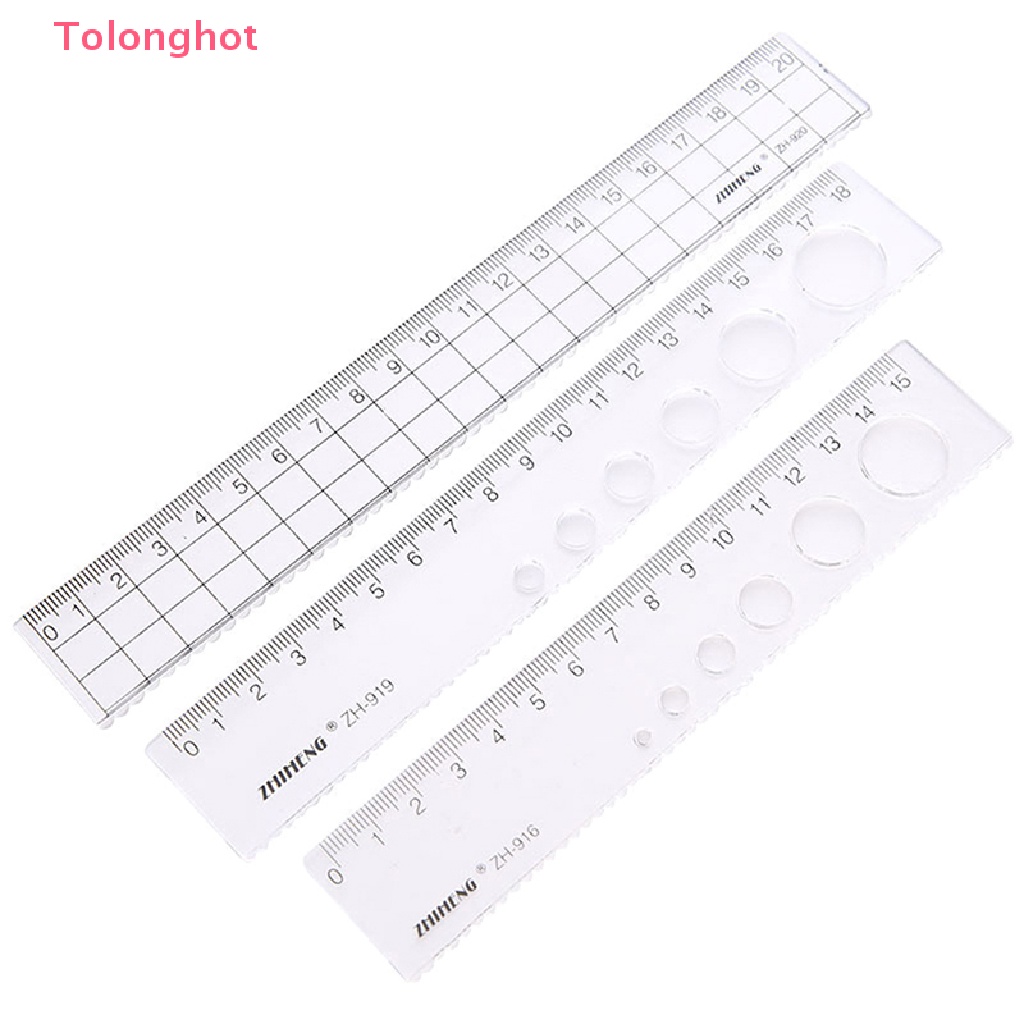 Thước Đo Hình Vuông 15cm 18cm 20cm Bằng Acrylic Trong Suốt Đơn Giản