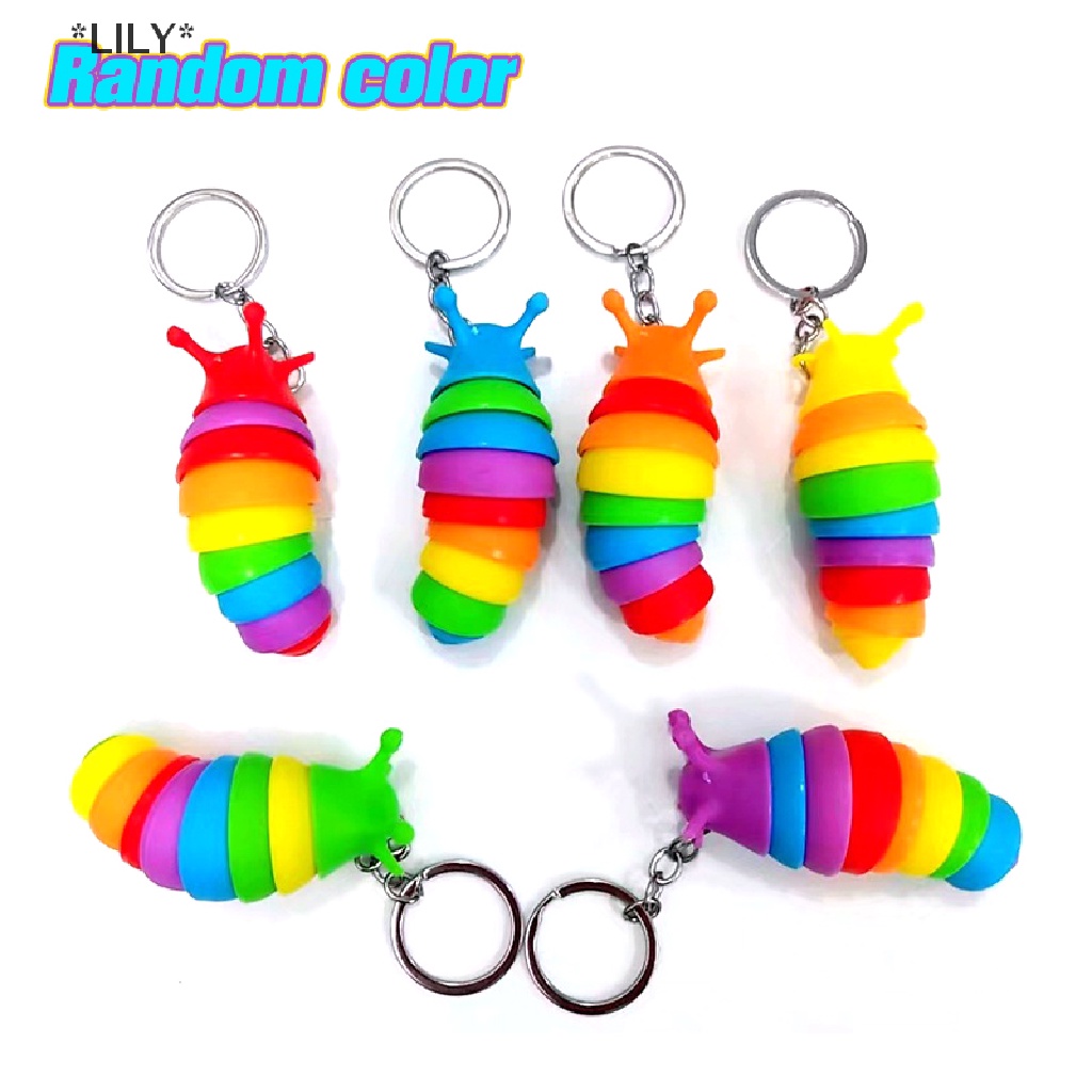 LILY Móc Khóa Hình Sâu Bướm Mắt To Giảm Căng Thẳng Mới uuu