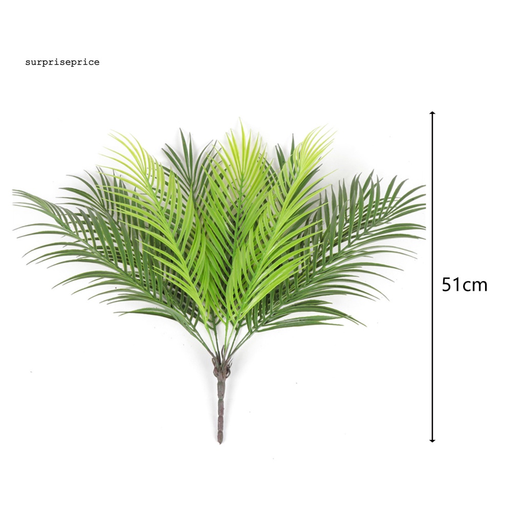 1 Bó Lá Xanh Nhân Tạo Bằng Nhựa Và Sắt Dùng Cho Trang Trí Nhà / Văn Phòng / Cửa Hàng