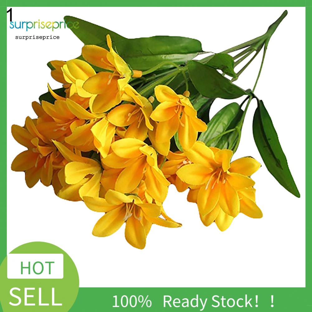1 Bó Hoa Lily Giả Mini Trang Trí Nhà, Văn Phòng, Tiệc Cưới
