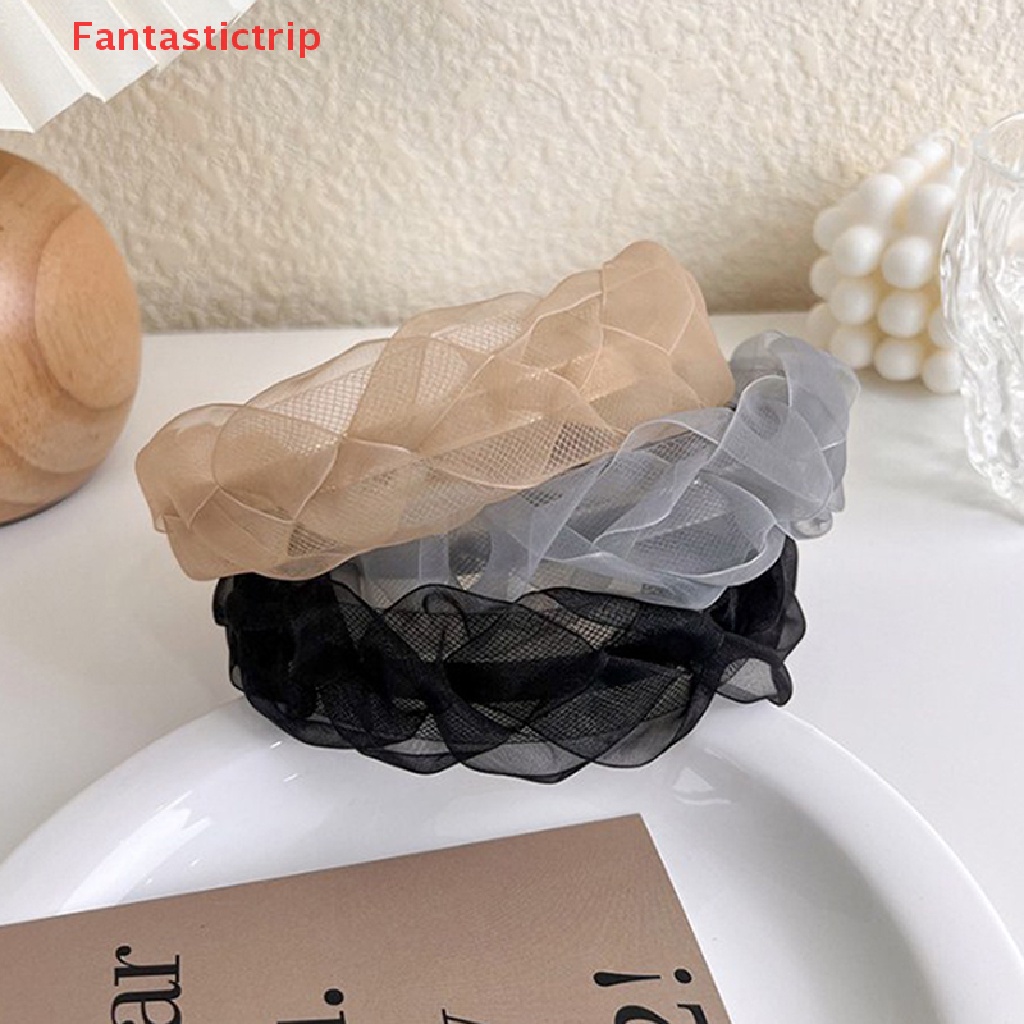 Băng Đô Vải Organza Mềm Mại Thời Trang Thanh Lịch Dành Cho Nữ