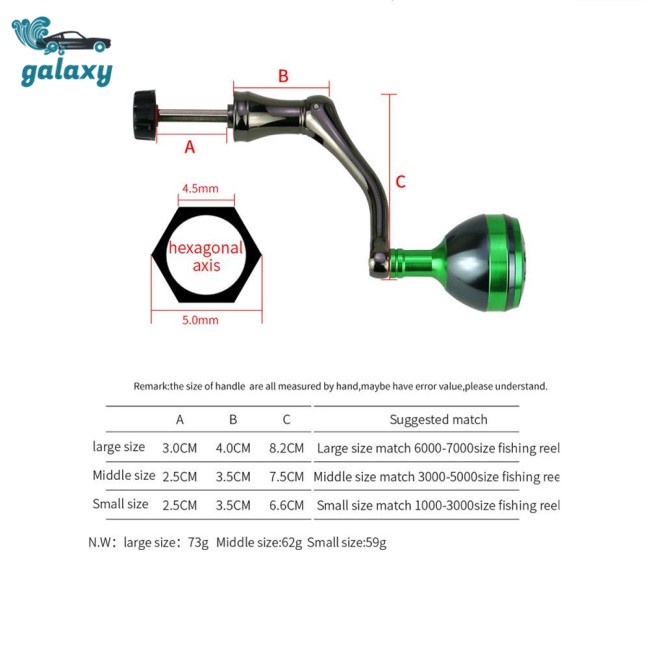 Galaxy Tay Quay Máy Câu Cá Bằng Kim Loại