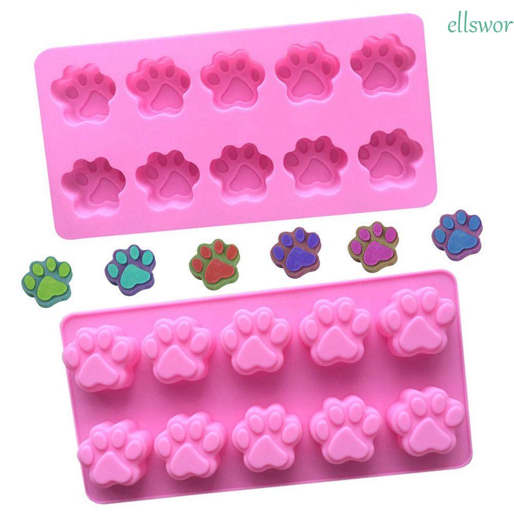 Khuôn Làm Sô Cô La 10 Ô Hình Dấu Chân Chó Mèo