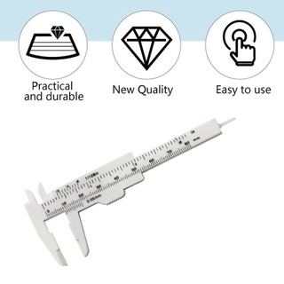 0-80mm Double Scale Plastic Vernier Caliper Mini Ruler Measurement Tool