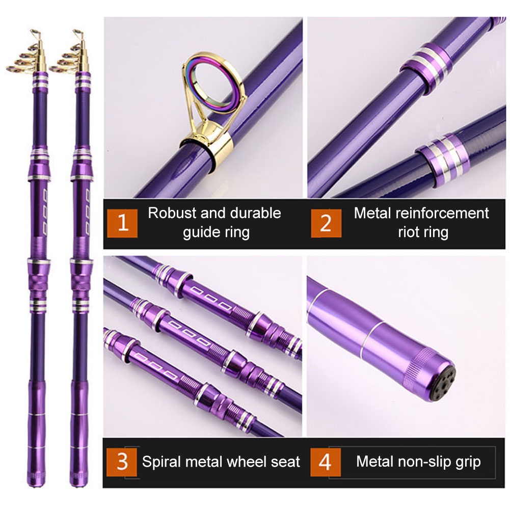 Cần Câu Cá mini Siêu Ngắn Dạng Vòng Hướng Dẫn Mịn Màng Di Động Cho anglers