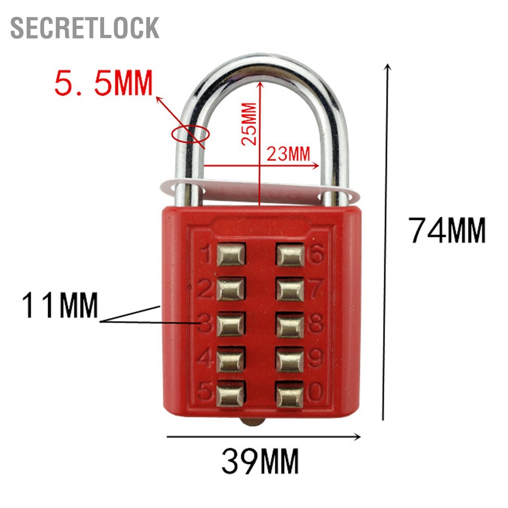 Khóa mini Vali Đi Du lịch 10 số - Ổ Khóa Mã Số / Ổ Khóa Mini Bấm Mật Mã Hợp kim kẽm