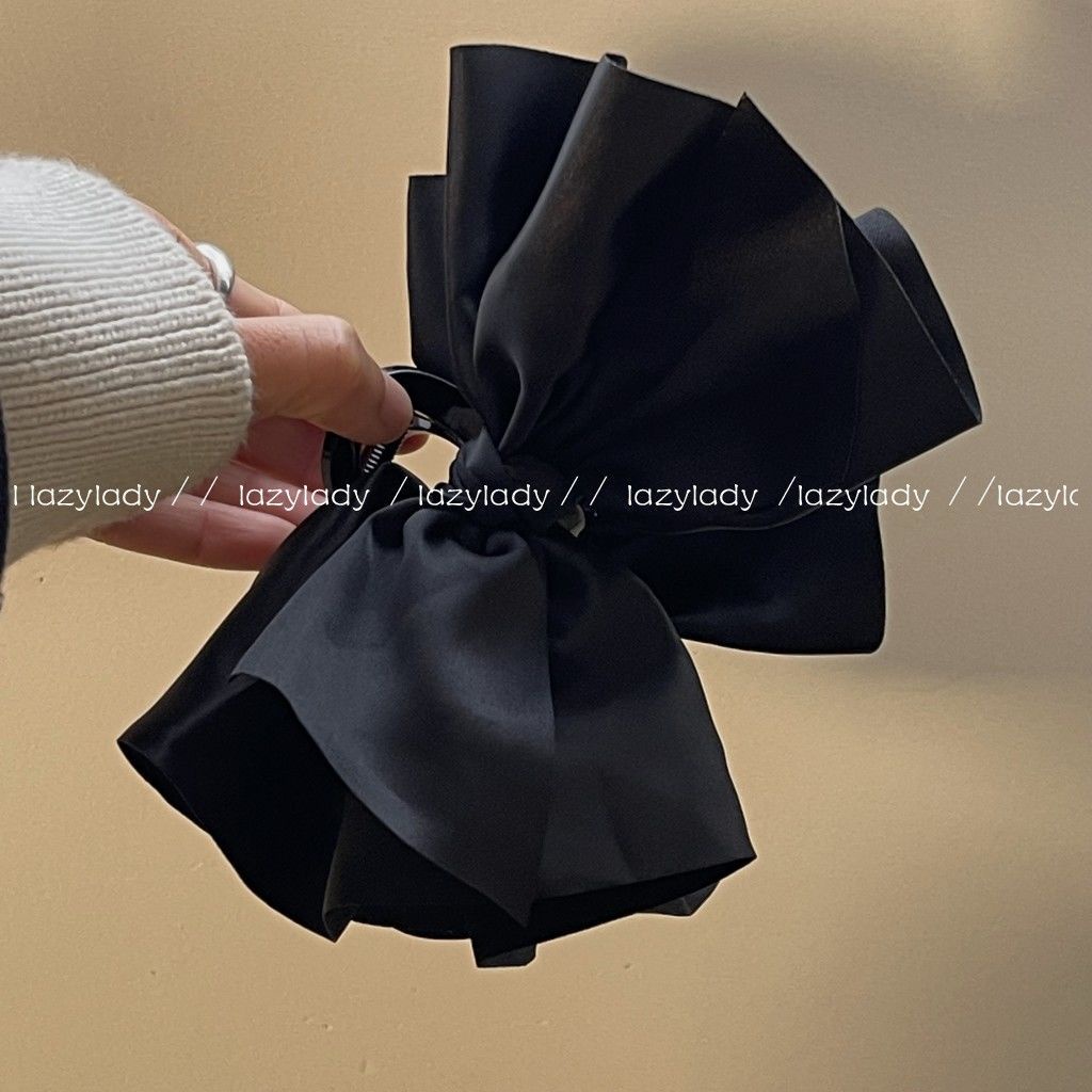 [F &amp; X] Kẹp Cá Mập Độc Đáo Có Thể Giữ Tóc Đầy Đặn Hơn!Kẹp Tóc Nơ Lớn Chất Liệu Satin Cao Cấp y2k