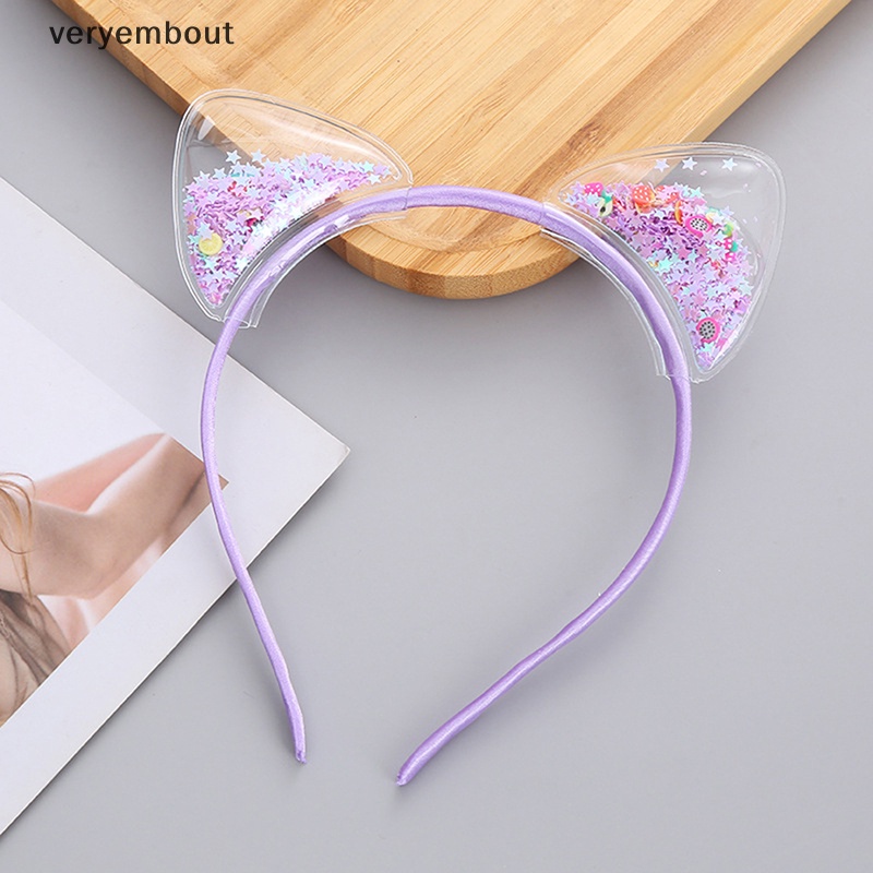 Băng Đô Trong Suốt Phối Kim Tuyến Lấp Lánh Thời Trang Cho Bé Gái