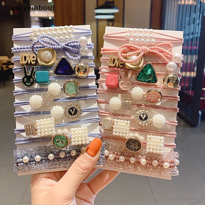 Set 11 Dây Cột Tóc Thắt Nơ Phong Cách Nhật Hàn Thời Trang Cho Nữ