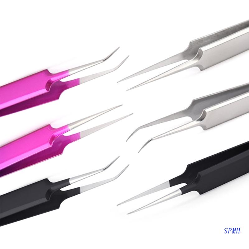 Nhíp Nhổ Lông Mày / Lông Mi Đầu Cong / Thẳng Bằng Thép Không Gỉ