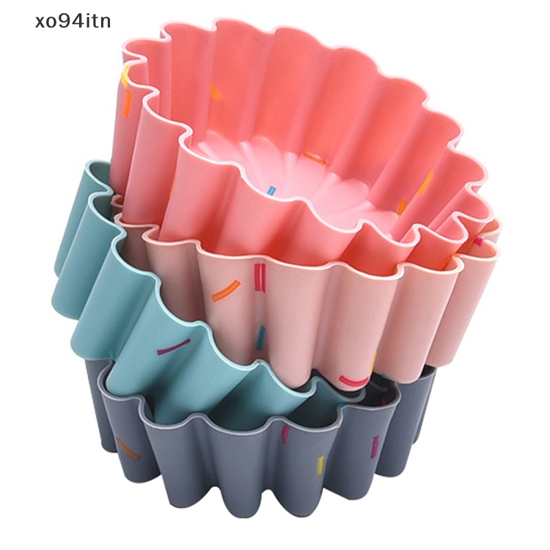 Set 6 Khuôn Silicone Cấp Thực Phẩm Làm Bánh Muffin Có Thể Tái Sử Dụng