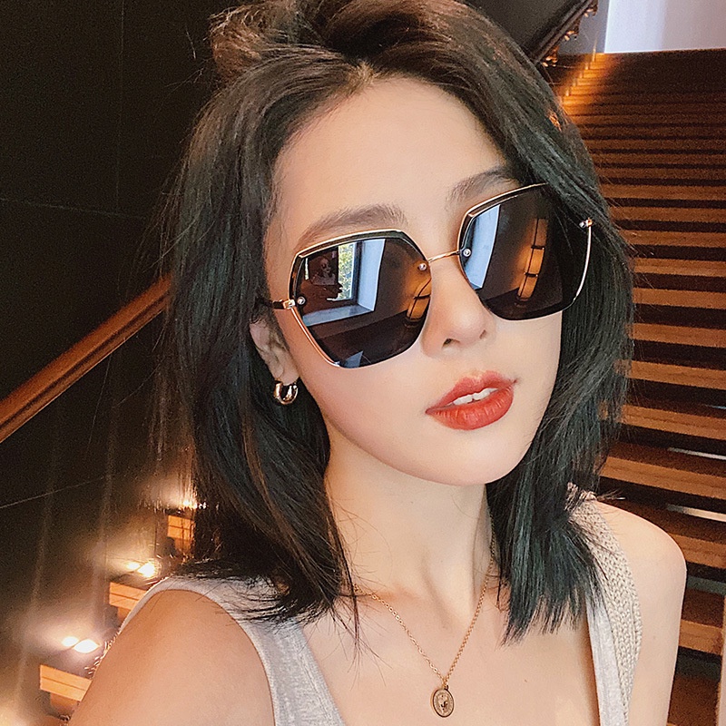 Kính Mát Gọng Vuông Oversize Chống Tia UV Thời Trang Cho Nữ