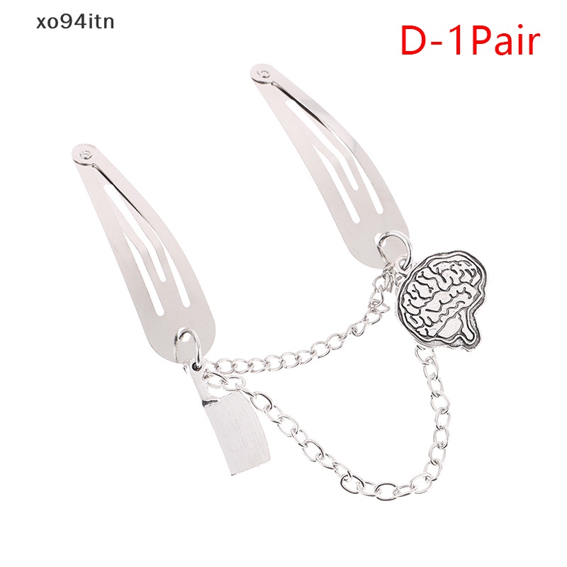 Kẹp Tóc Xích Kim Loại Hình Bướm / Nhện Phong Cách Punk Thời Trang