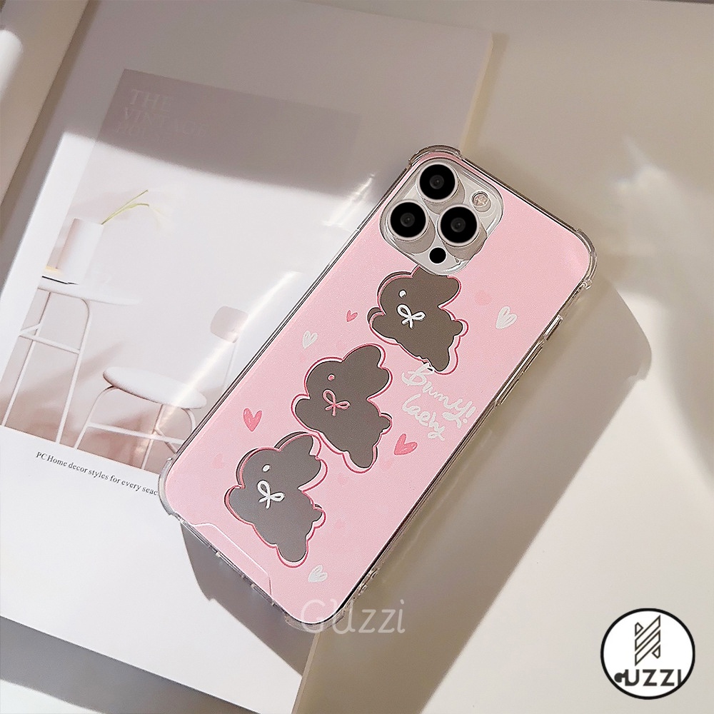 Ốp Điện Thoại TPU Màu Hồng Tích Hợp Gương Và Vòng Đeo Tay Dành Cho Iphone 11 / 14 12 13 14 Pro Max