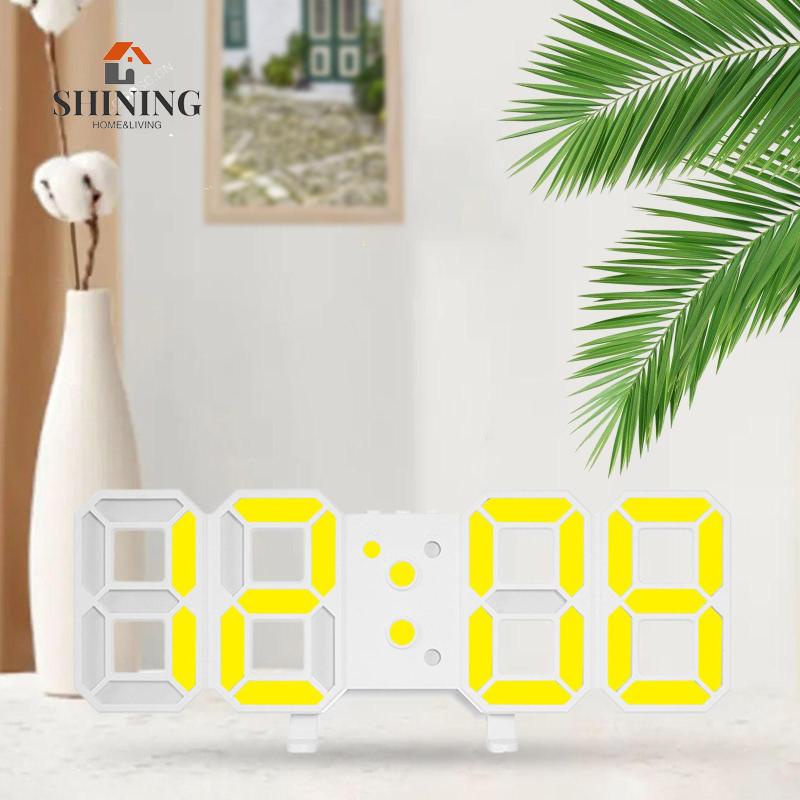Đồng Hồ Báo Thức Kỹ Thuật Số 3D Màn Hình LED Cỡ Lớn Treo Tường Trang Trí Phòng Ngủ / Nông Trại / Văn Phòng