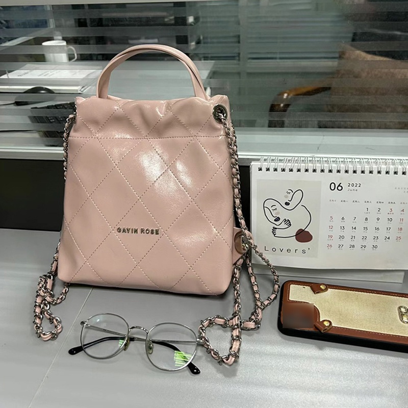 Ielgy Ba Lô Đeo Vai mini Sức Chứa Lớn Nhiều Ngăn Có Dây Xích Cho Nữ